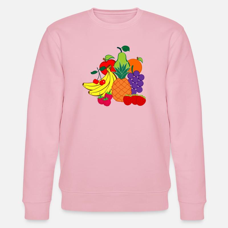 Obst-Logo-Ernährungsberater - Stanley/Stella Unisex Bio-Sweatshirt CHANGER  - Hellrosa