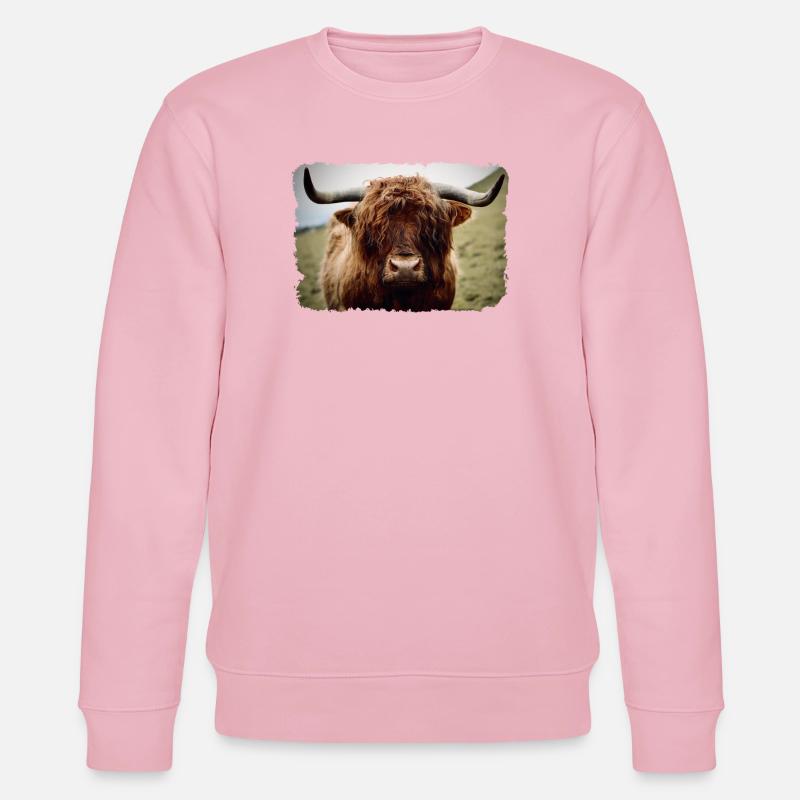 Hochlandrind - Stanley/Stella Unisex Bio-Sweatshirt CHANGER - Hellrosa