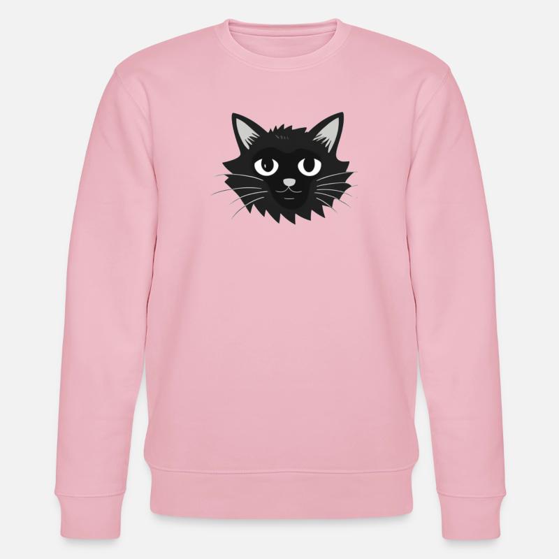 Cat Face Katzengesicht - Stanley/Stella Unisex Bio-Sweatshirt CHANGER  - Hellrosa