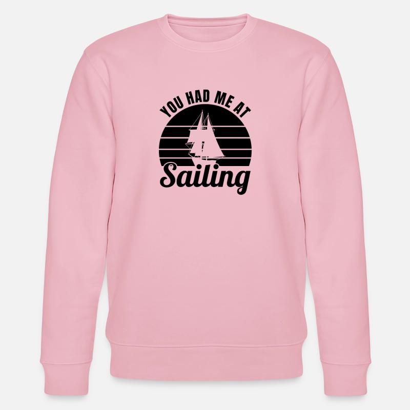 Witziger Segler Spruch - Stanley/Stella Unisex Bio-Sweatshirt CHANGER  - Hellrosa