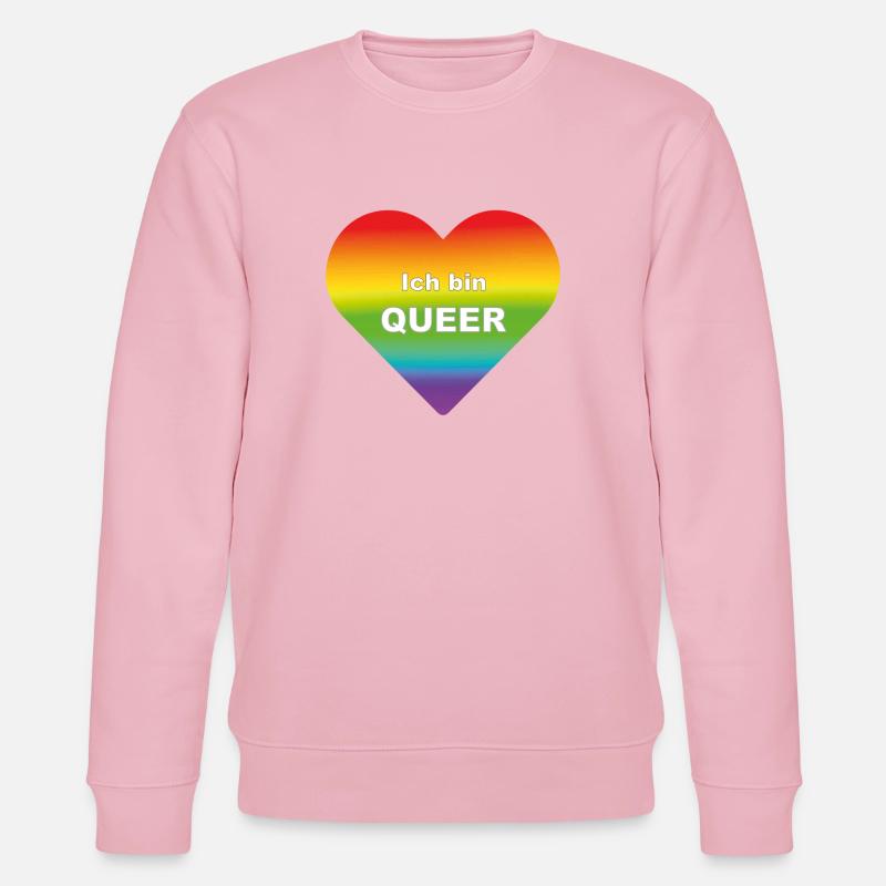 Ich bin queer - Stanley/Stella Unisex Bio-Sweatshirt CHANGER  - Hellrosa