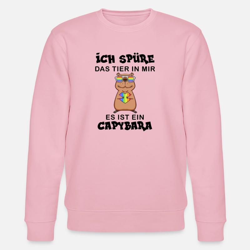 Capybara Wasserschwein - Stanley/Stella Unisex Bio-Sweatshirt CHANGER  - Hellrosa