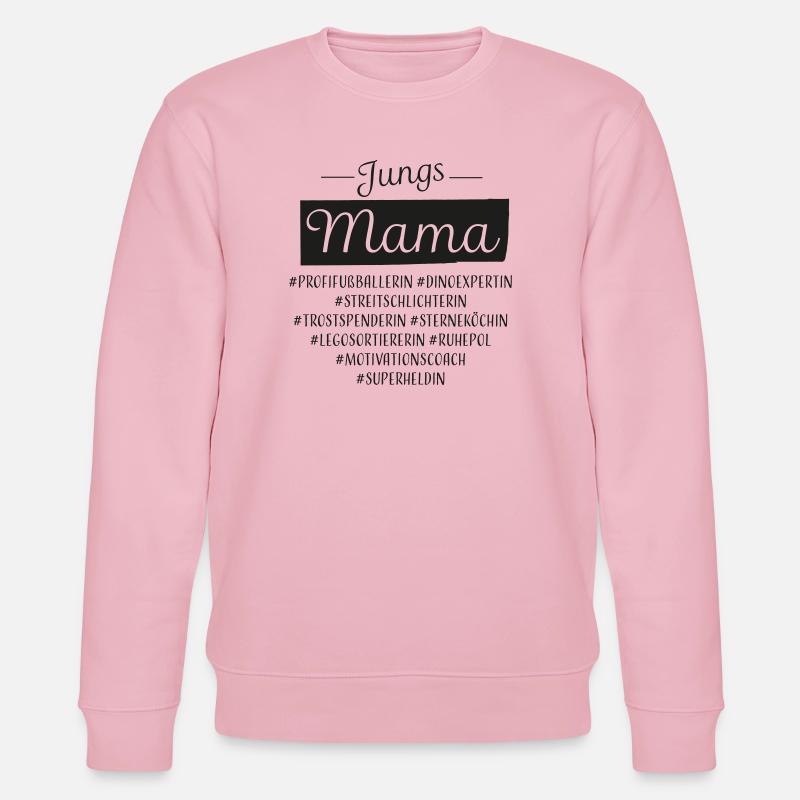 Jungs Mama Jungsmama schwarz - Stanley/Stella Unisex Bio-Sweatshirt CHANGER  - Hellrosa