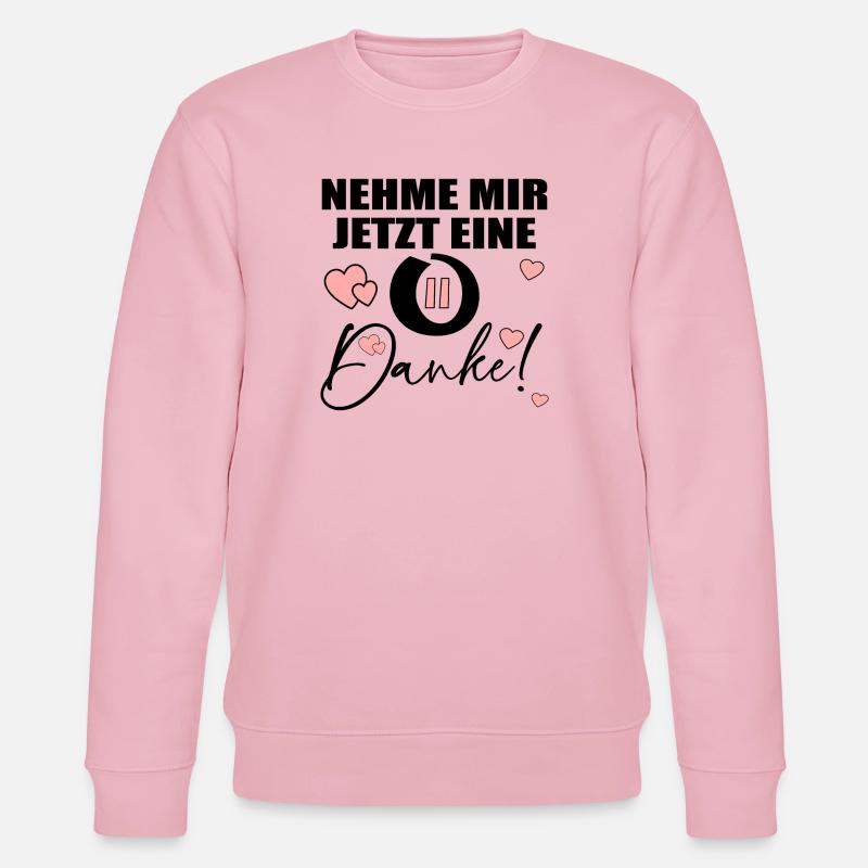 PAUSE - DANKE SPRÜCHE - Stanley/Stella Unisex Bio-Sweatshirt CHANGER  - Hellrosa