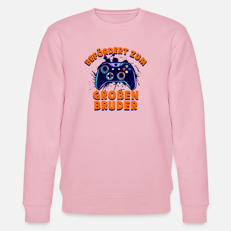 Geschwisterliebe Stolzer Großer Bruder Statement - Stanley/Stella Unisex Bio-Sweatshirt CHANGER - Hellrosa