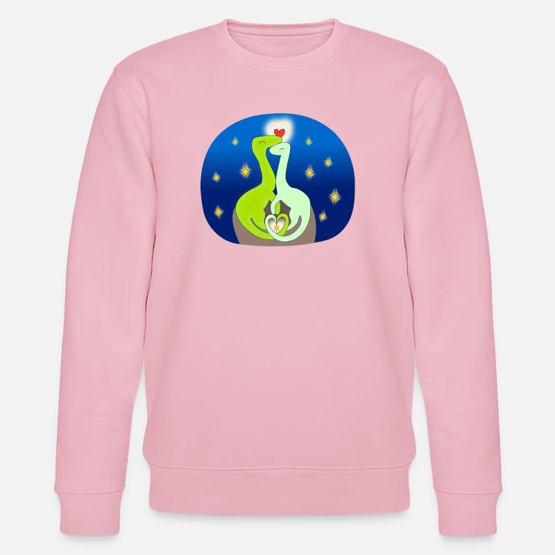 Compsognate en amour - Sweat bio CHANGER Stanley/Stella Unisexe - rose pâle