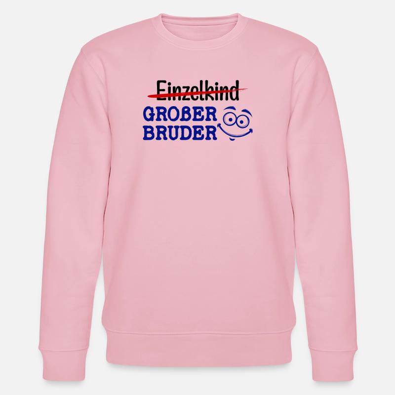 Großer Bruder Statement Einzelkind Geschwister - Stanley/Stella Unisex Bio-Sweatshirt CHANGER  - Hellrosa