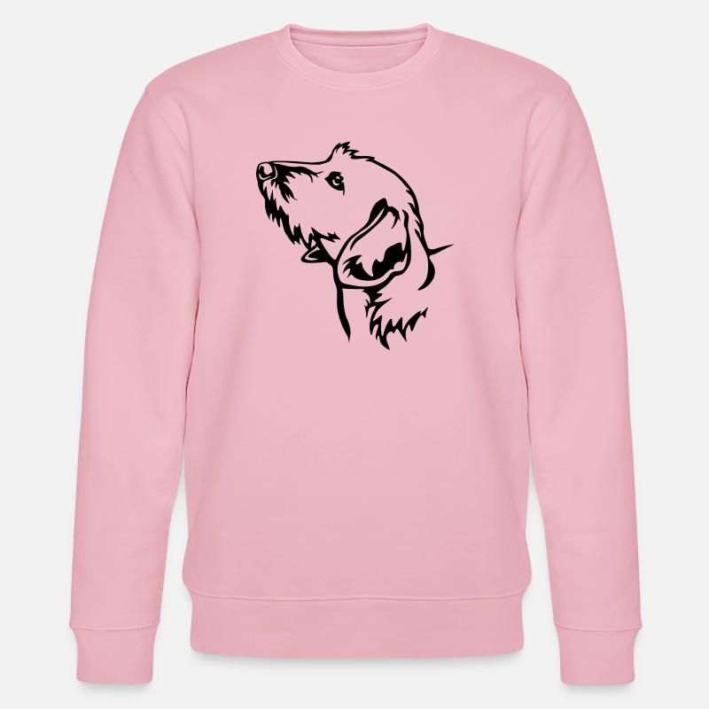 Tête de teckel - Sweat bio CHANGER Stanley/Stella Unisexe - rose pâle