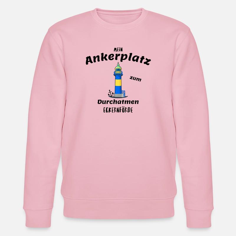 Alter Leuchtturm Eckernförde, Ankerplatz - Stanley/Stella Unisex Bio-Sweatshirt CHANGER  - Hellrosa