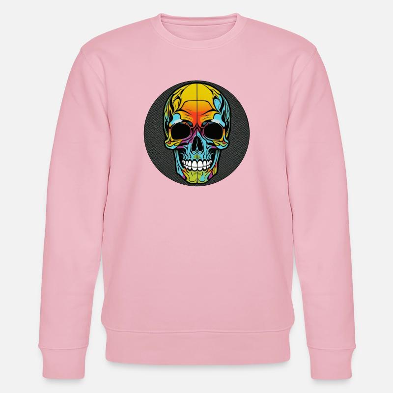 Skull bunt mit rand - Stanley/Stella Unisex Bio-Sweatshirt CHANGER  - Hellrosa