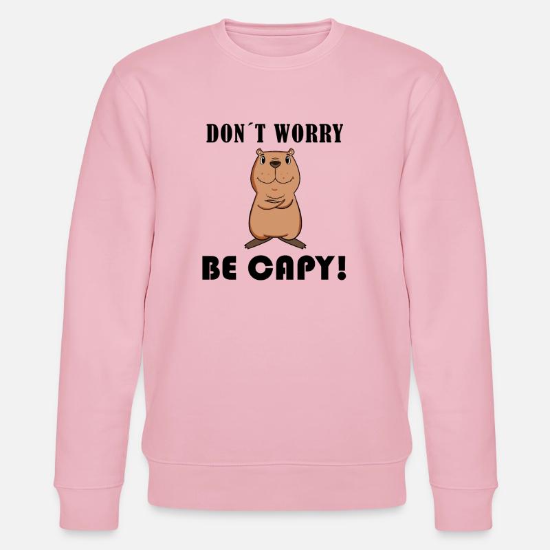 Capybara Tier Niedlich - Stanley/Stella Unisex Bio-Sweatshirt CHANGER  - Hellrosa
