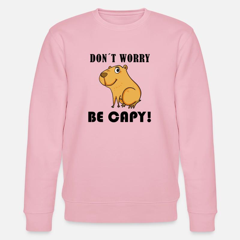 Capybara Wasserschwein Capybaras - Stanley/Stella Unisex Bio-Sweatshirt CHANGER  - Hellrosa