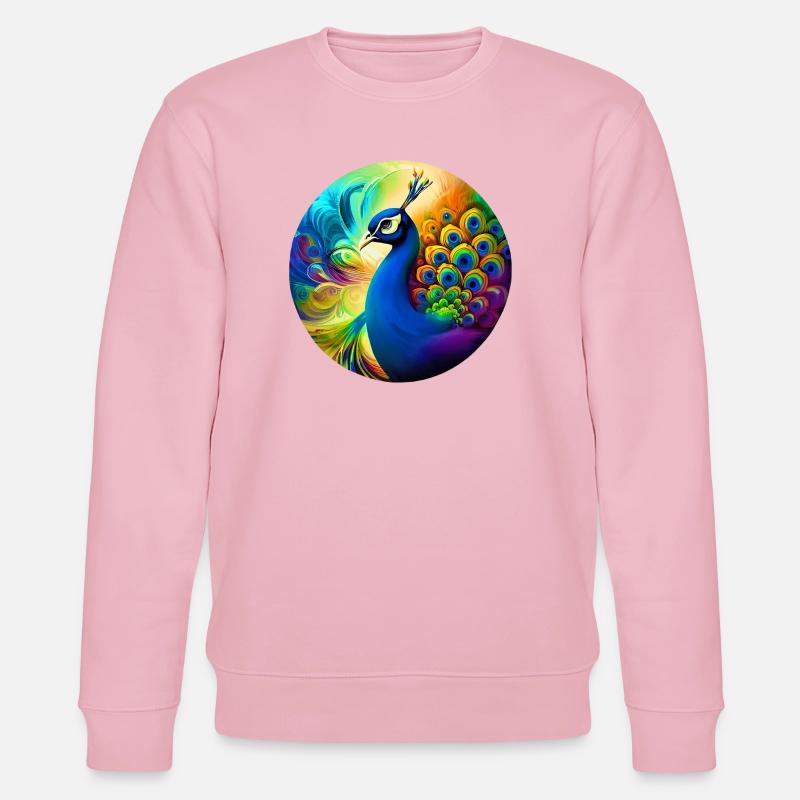Pfau - Stanley/Stella Unisex Bio-Sweatshirt CHANGER  - Hellrosa