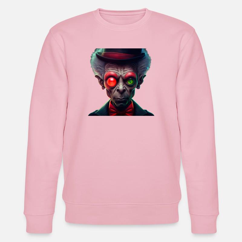 Funky Alien 04 - Stanley/Stella Unisex Bio-Sweatshirt CHANGER  - Hellrosa