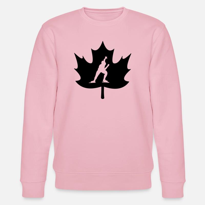 Canada maple leaf skating logo - Stanley/Stella CHANGER Unisex Organic Sweatshirt - cotton pink