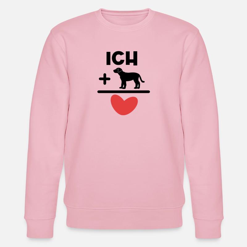 Herz Kuscheltier Hund Haustiere Statement - Stanley/Stella Unisex Bio-Sweatshirt CHANGER  - Hellrosa