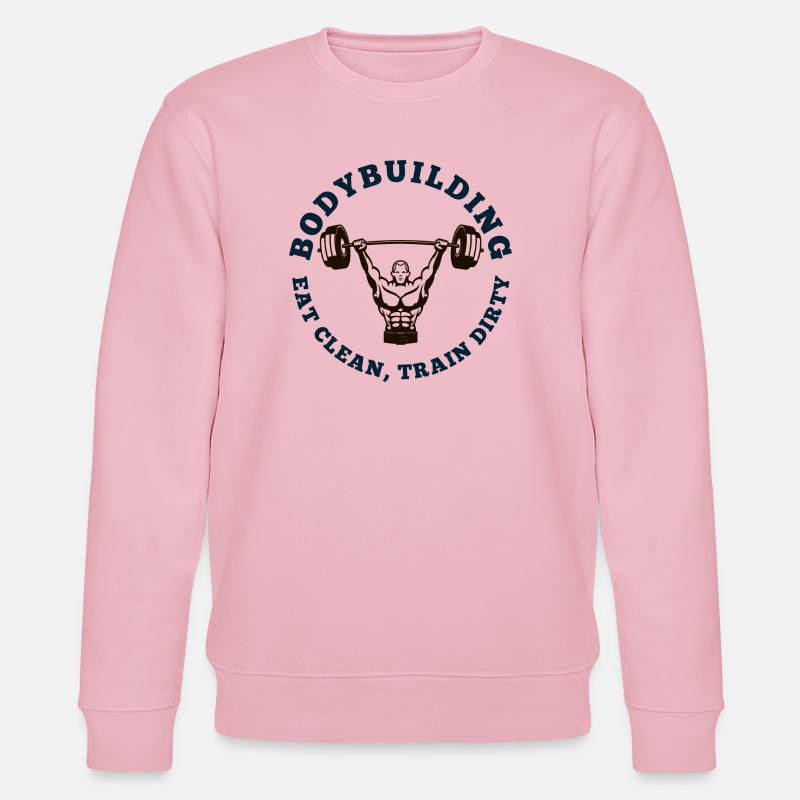 Bodybuilding Circle Lifter Emblem - Stanley/Stella Unisex Bio-Sweatshirt CHANGER  - Hellrosa