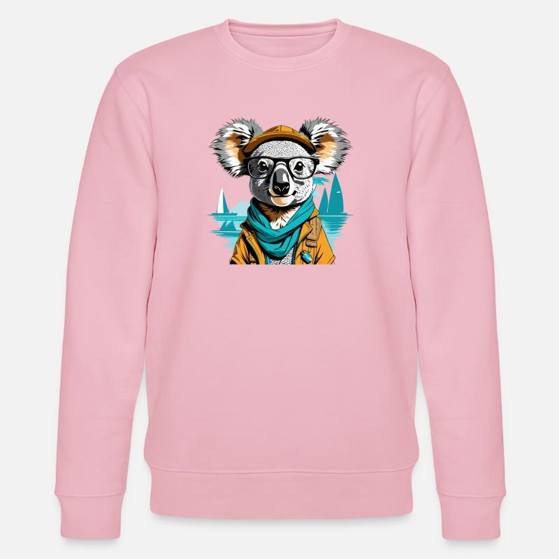 Expeditions-Koala am Meer - Illustration - Stanley/Stella Unisex Bio-Sweatshirt CHANGER  - Hellrosa