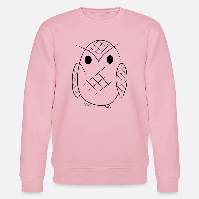 Eule Striche - Stanley/Stella Unisex Bio-Sweatshirt CHANGER  - Hellrosa