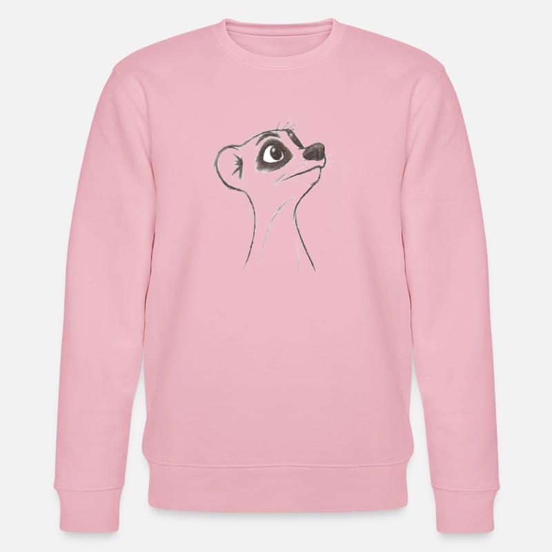 fragendes Erdmännchen - Stanley/Stella Unisex Bio-Sweatshirt CHANGER  - Hellrosa