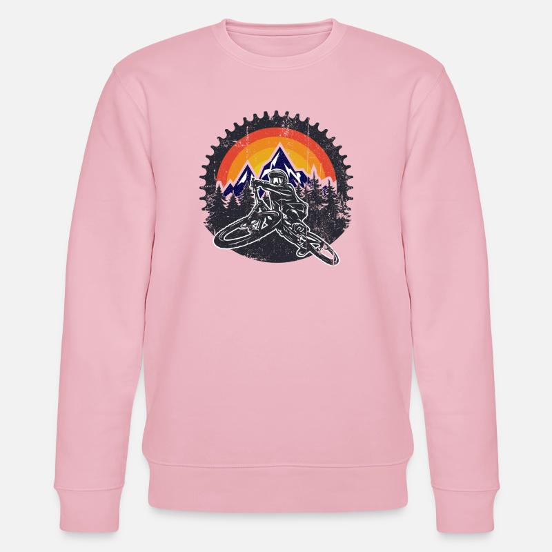 Sunset Peaks MTB Dash - Stanley/Stella Unisex Bio-Sweatshirt CHANGER  - Hellrosa