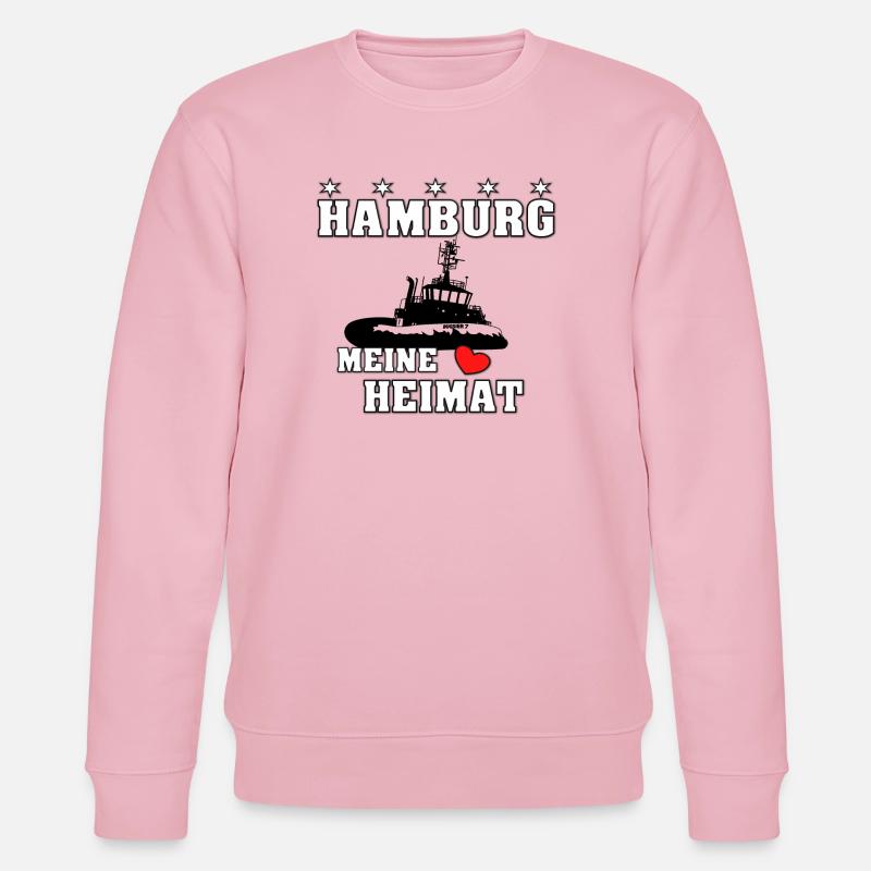 Hamburger Heimat 2 - Stanley/Stella Unisex Bio-Sweatshirt CHANGER  - Hellrosa