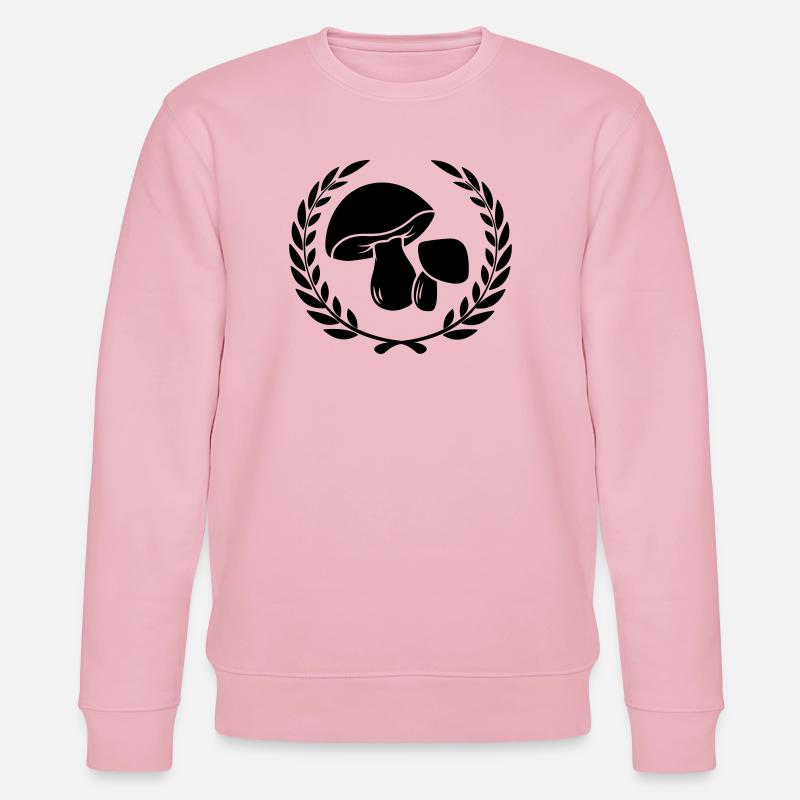 Champignons dans une couronne de laurier - Sweat bio CHANGER Stanley/Stella Unisexe - rose pâle