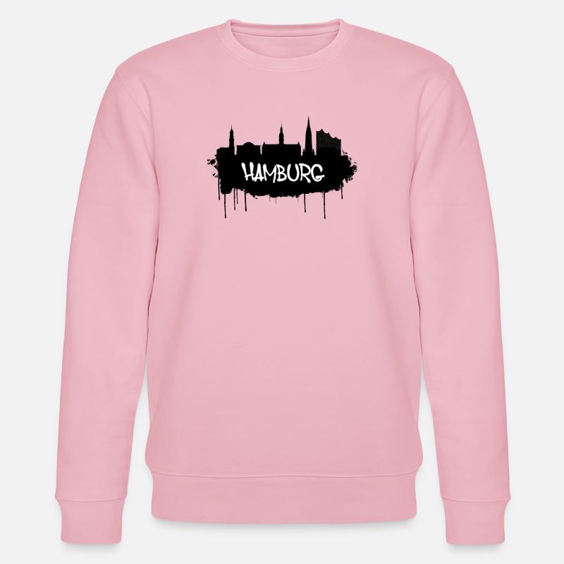 Hamburg Graffiti Skyline - Stanley/Stella Unisex Bio-Sweatshirt CHANGER  - Hellrosa
