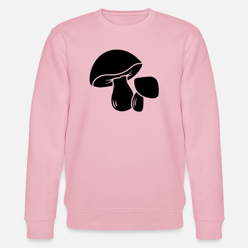Logo du champignon - Sweat bio CHANGER Stanley/Stella Unisexe - rose pâle