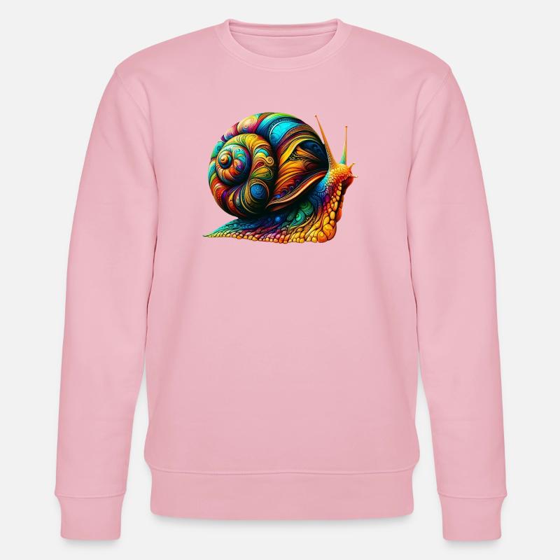 Schnecke - Stanley/Stella Unisex Bio-Sweatshirt CHANGER - Hellrosa