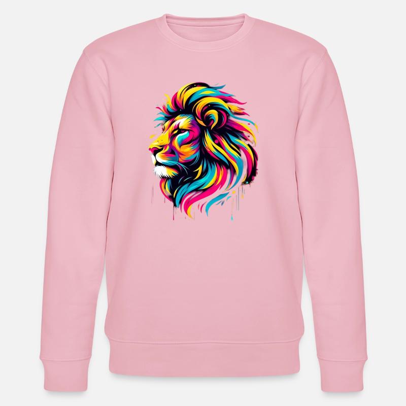 Löwe - Stanley/Stella Unisex Bio-Sweatshirt CHANGER  - Hellrosa