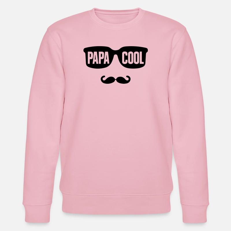 Minimalistisches Papa-Geschenk: "Cool Daddy" - Stanley/Stella Unisex Bio-Sweatshirt CHANGER - Hellrosa