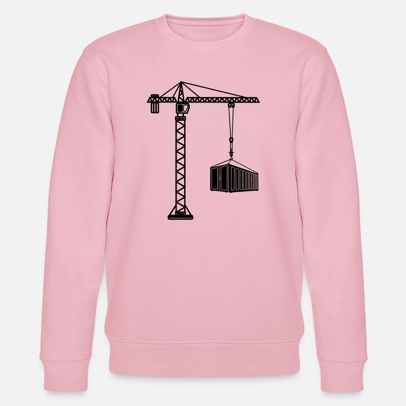 Grue de construction avec conteneur maritime - Sweat bio CHANGER Stanley/Stella Unisexe - rose pâle