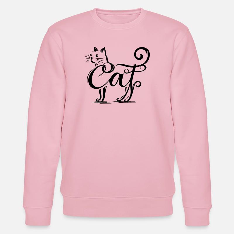 Katzen-Overlay - Verschmolzene Katze - Stanley/Stella Unisex Bio-Sweatshirt CHANGER  - Hellrosa