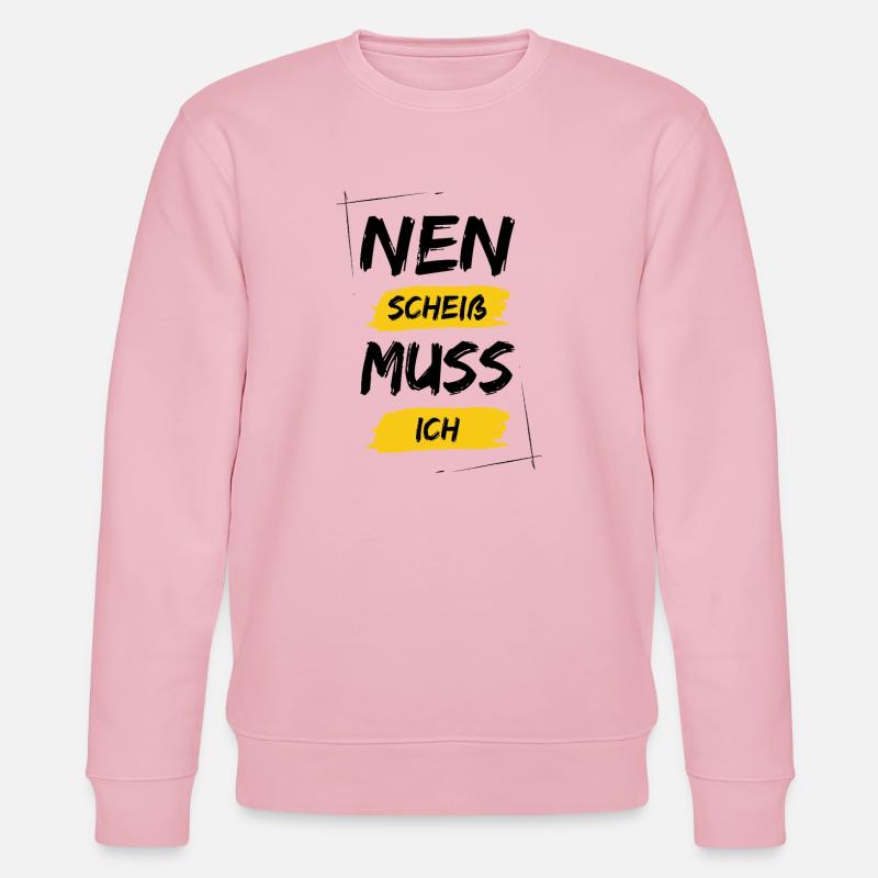 Nen scheiß muss ich - Stanley/Stella Unisex Bio-Sweatshirt CHANGER  - Hellrosa