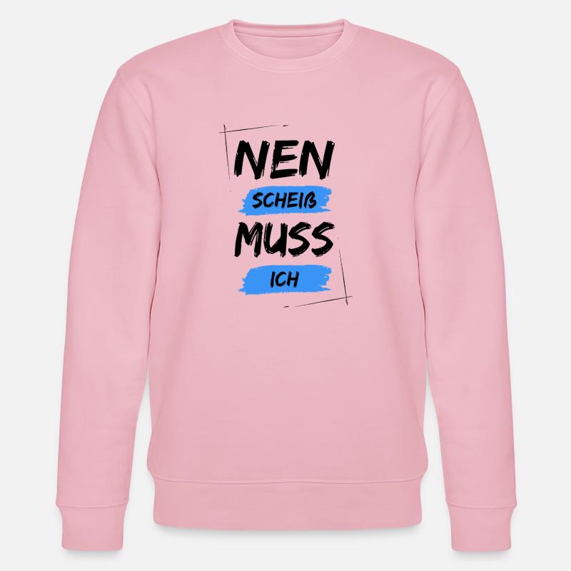 Nen scheiß muss ich - Stanley/Stella Unisex Bio-Sweatshirt CHANGER  - Hellrosa