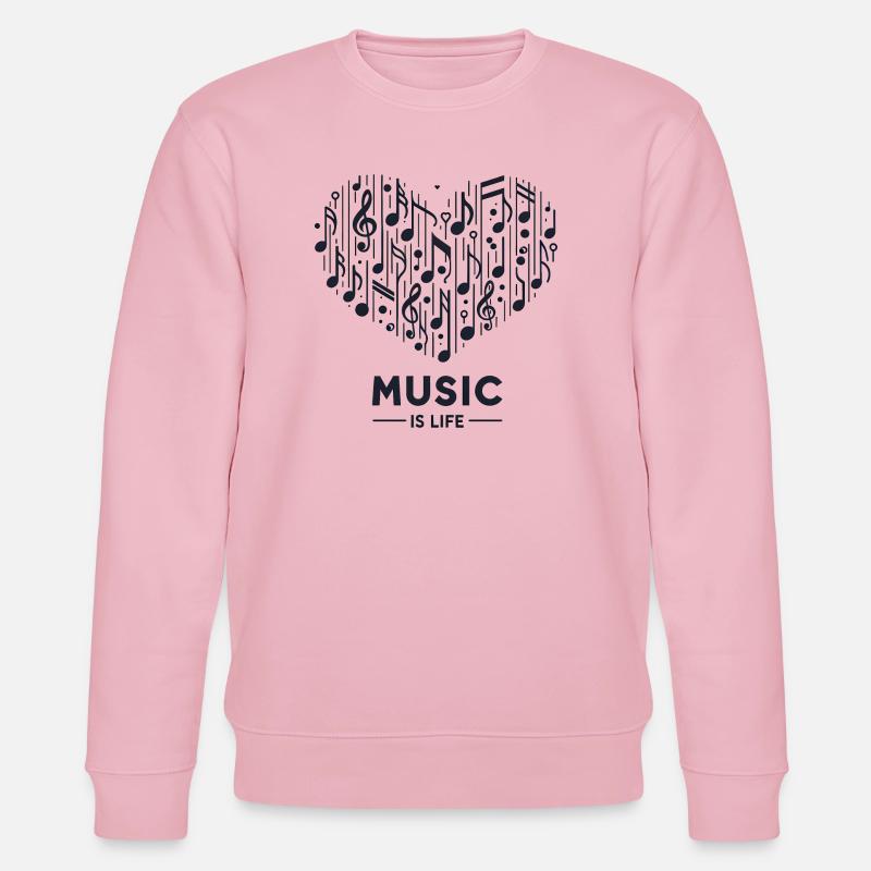 La musique, c’est la vie - Sweat bio CHANGER Stanley/Stella Unisexe - rose pâle