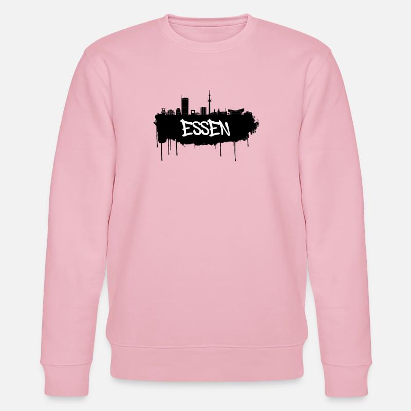 Essen Graffiti Skyline - Stanley/Stella Unisex Bio-Sweatshirt CHANGER  - Hellrosa