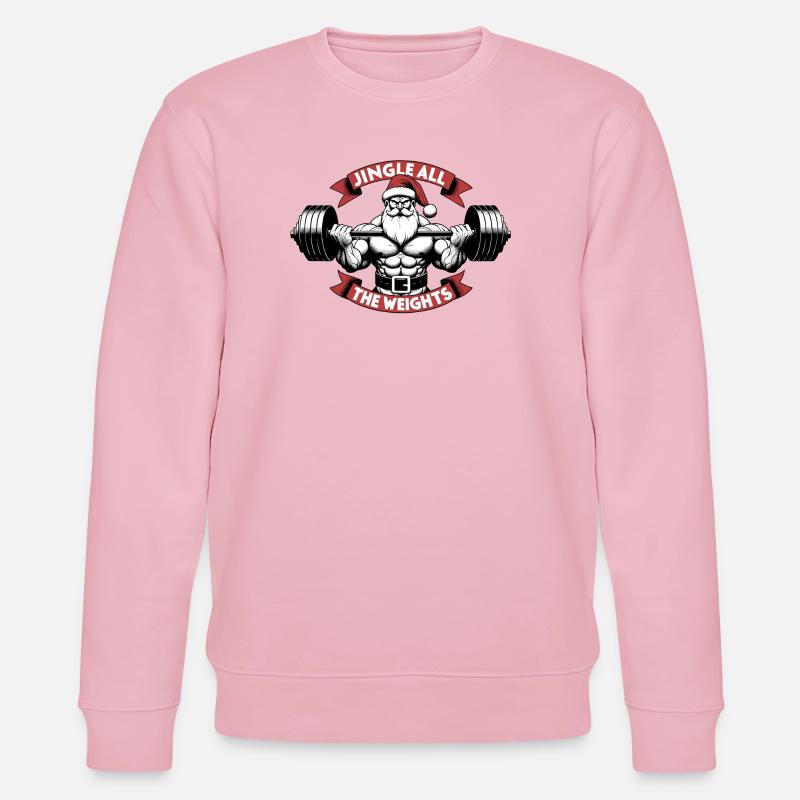 Weihnachtsgeschenk - Jingle All The Weights - Stanley/Stella Unisex Bio-Sweatshirt CHANGER  - Hellrosa