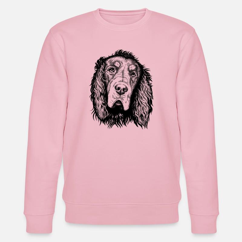 Gordon Setter Portrait Blue - Stanley/Stella Unisex Bio-Sweatshirt CHANGER  - Hellrosa