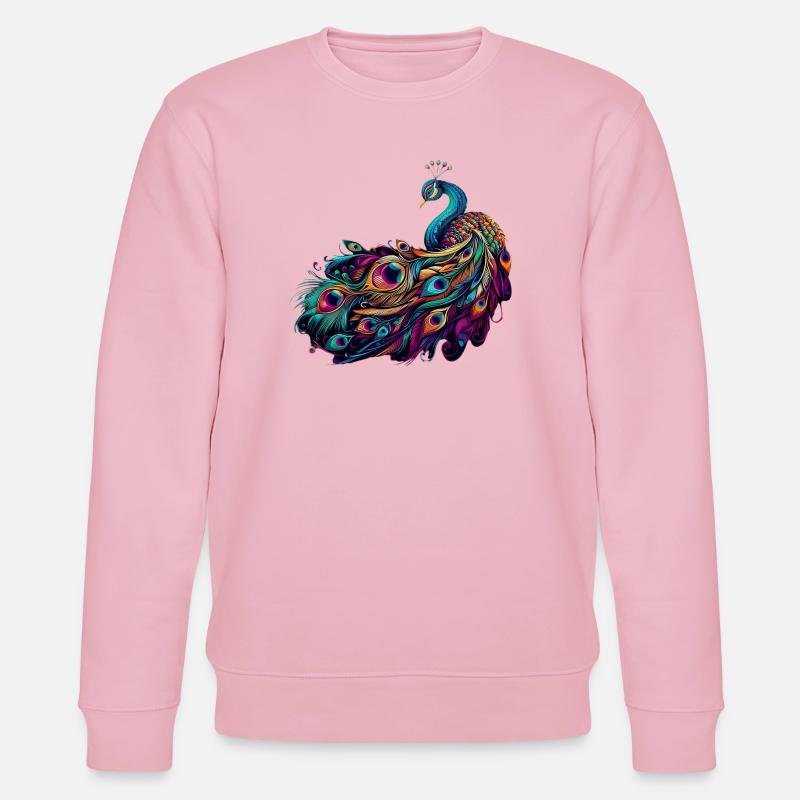 Pfau - Stanley/Stella Unisex Bio-Sweatshirt CHANGER  - Hellrosa