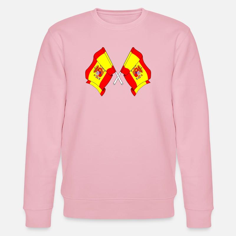 Zwei Flaggen Spanien - Stanley/Stella Unisex Bio-Sweatshirt CHANGER  - Hellrosa