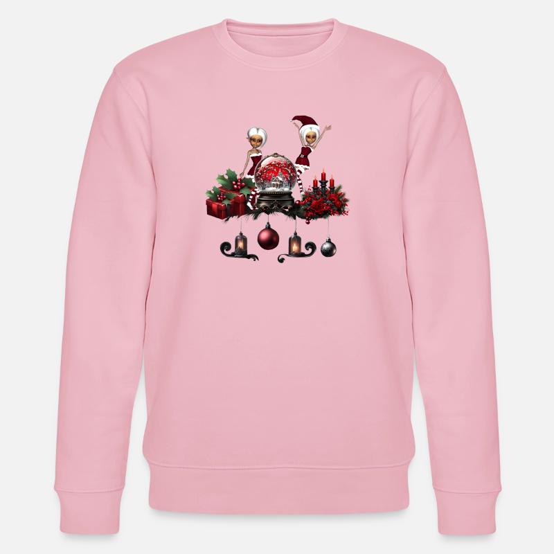 Wunderbare dunkle Weihnachtszeit. - Stanley/Stella Unisex Bio-Sweatshirt CHANGER  - Hellrosa