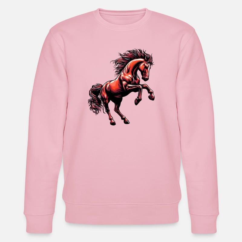 Pferd - Stanley/Stella Unisex Bio-Sweatshirt CHANGER  - Hellrosa