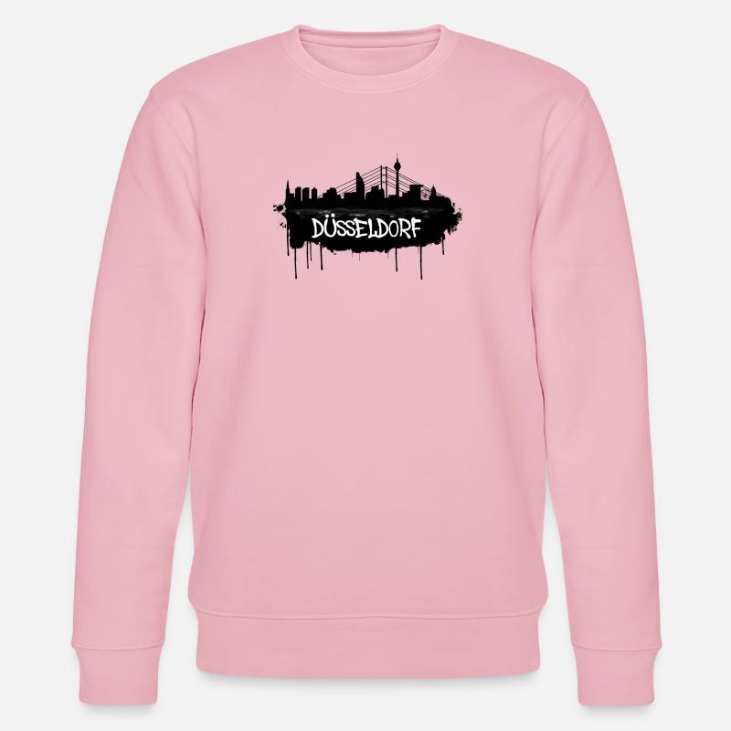 Düsseldorf Graffiti Skyline - Stanley/Stella Unisex Bio-Sweatshirt CHANGER  - Hellrosa