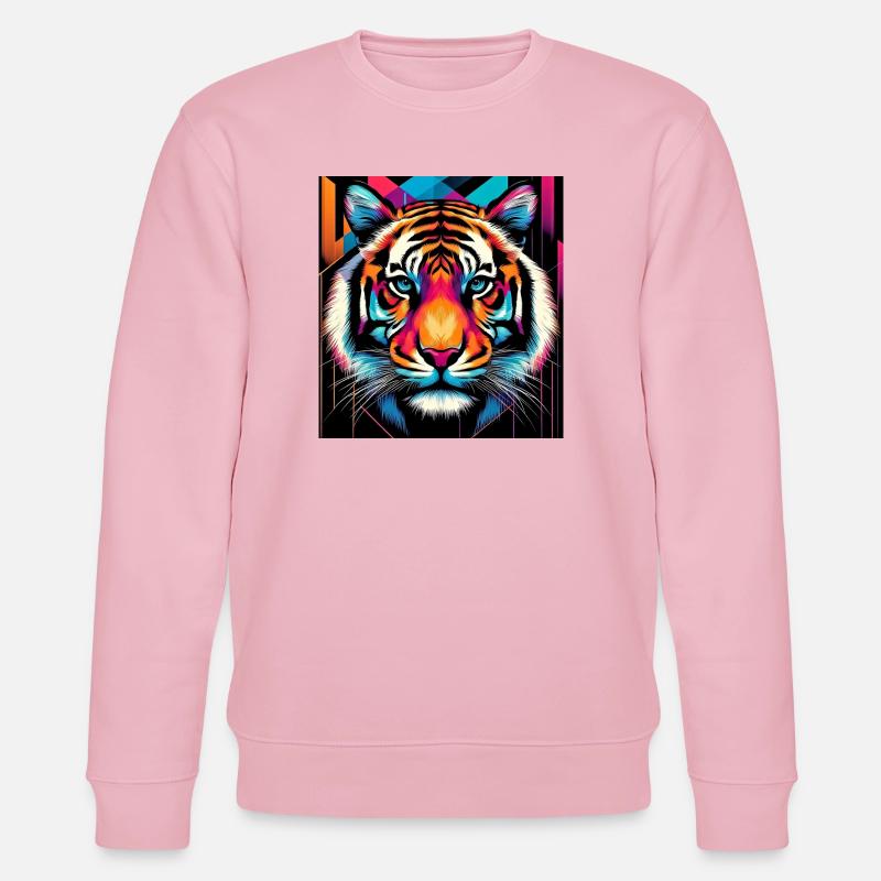 Tiger - Stanley/Stella Unisex Bio-Sweatshirt CHANGER - Hellrosa