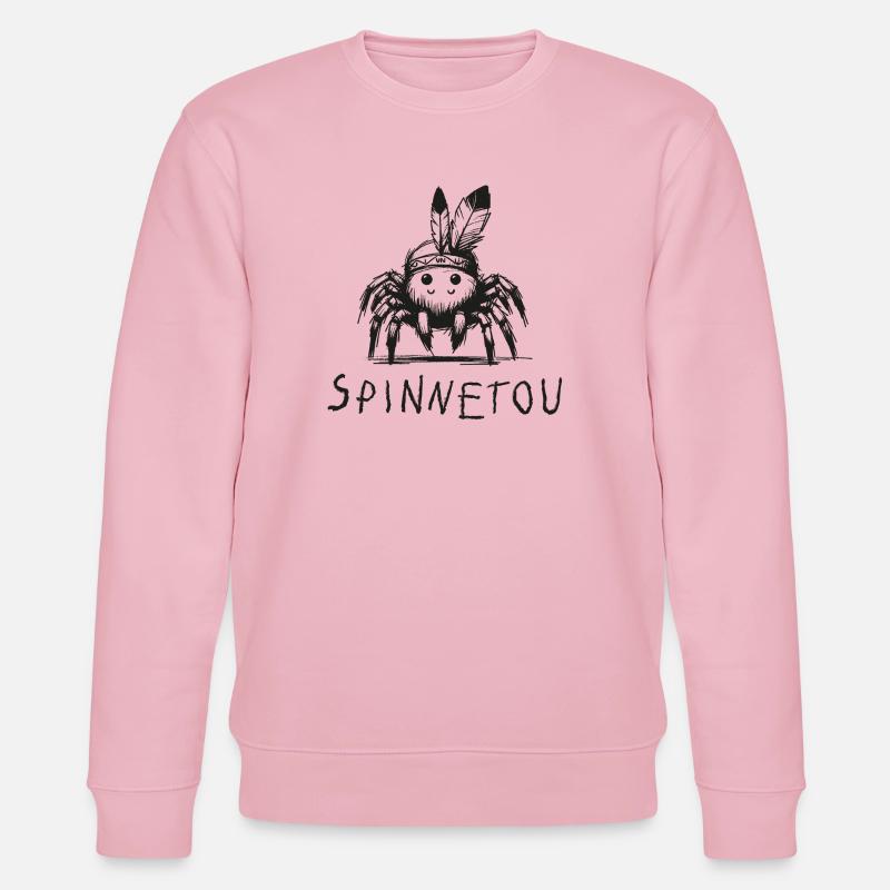 spinnetou wortspiel spinne lustig winnetou - Stanley/Stella Unisex Bio-Sweatshirt CHANGER  - Hellrosa