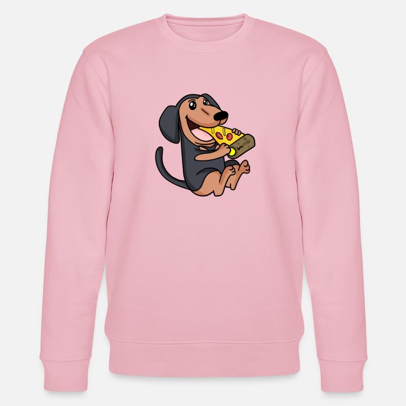Pizza pour chien Coonhound - Sweat bio CHANGER Stanley/Stella Unisexe - rose pâle