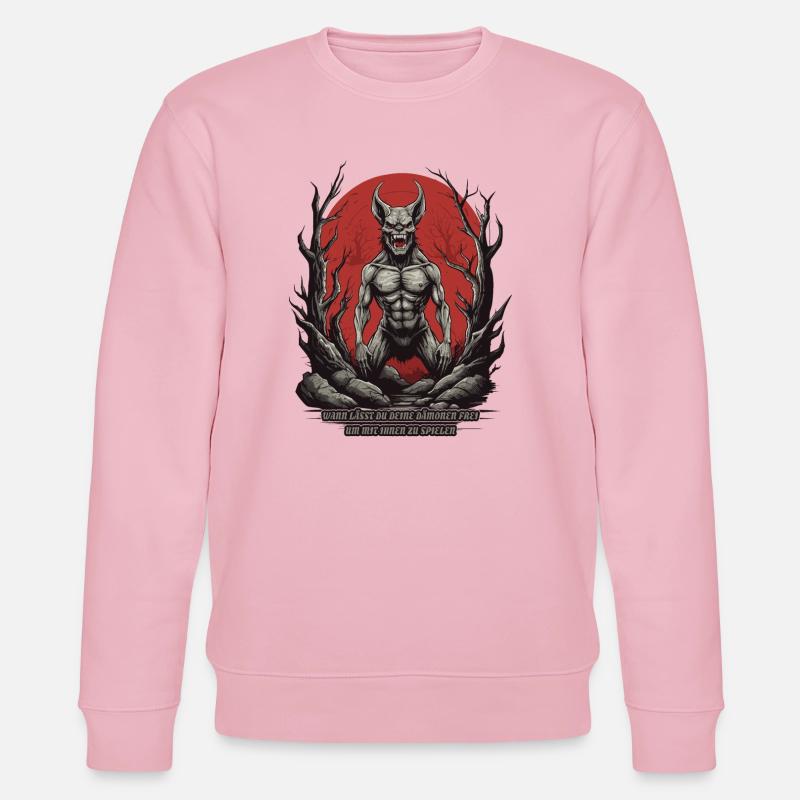 Höllen Dämon - Stanley/Stella Unisex Bio-Sweatshirt CHANGER  - Hellrosa