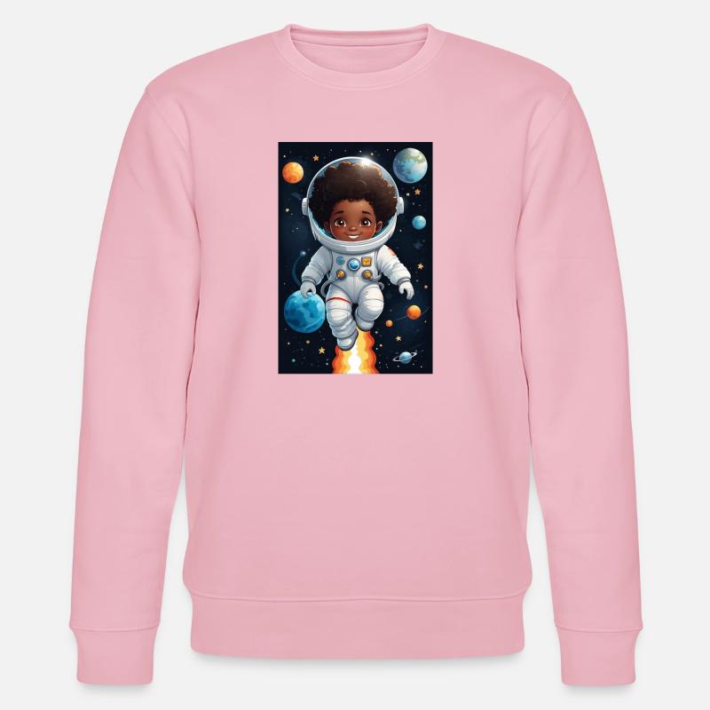 Visage d’enfant aventurier de l’espace - Sweat bio CHANGER Stanley/Stella Unisexe - rose pâle
